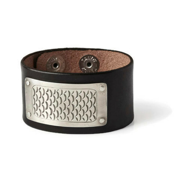 Fionn MacCool Sterling Silver and Leather Men's Bracelet