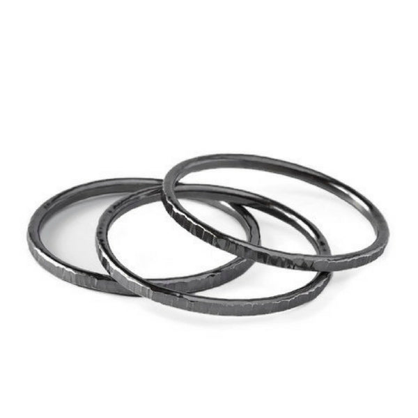 Susanna Sterling Silver Oxidized Bangle Bracelets