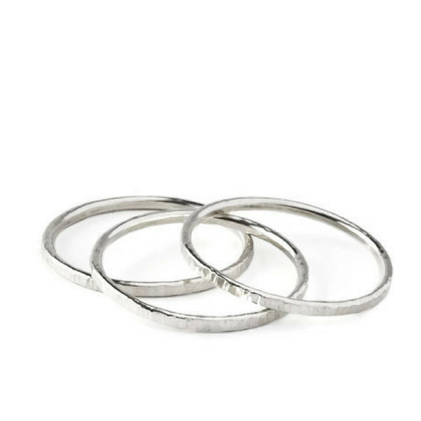 Susanna Sterling Silver Polished Bangle Bracelets