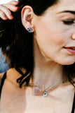 Charlotte Sterling Silver Pendant Necklace on model