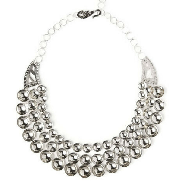 Hildi Sterling Silver Three-Strand Necklace
