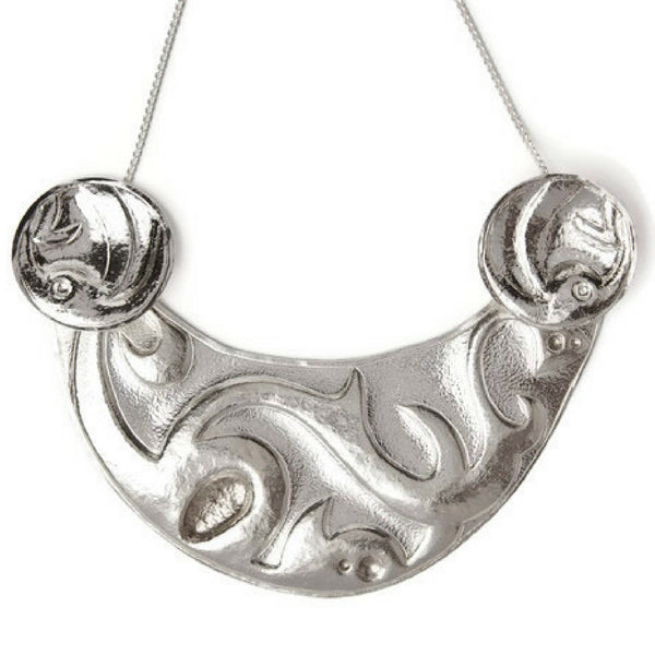 Meara Sterling Silver Bib Necklace 